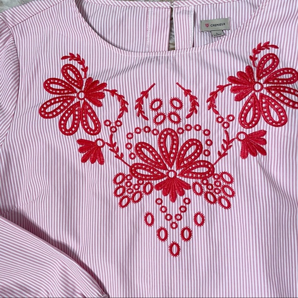 Cremieux embroidered Avery crop top - Picture 7 of 7